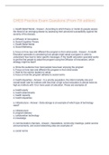 CHES Practice Exam Questions &lpar;From 7th edition&rpar;