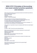 WGU VYC1 Principles of Accounting new exam solution practice questions and answers