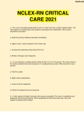 NCLEX-RNCriticalCare&period;pdf&period; VERIFIED