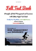 Principles of Risk Management and Insurance 14th Edition Rejda Test Bank