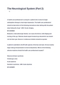  ATI Neurological System Part 2 Questions&sol;Answered all correct&lowbar;summer 2022 &lpar; A&plus; GRADED 100&percnt; VERIFIED&rpar; LATEST
