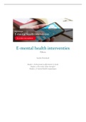 Samenvatting E-mental health interventies (PM1012)