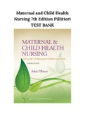 Maternal and Child Health Nursing 7th Edition Pillitteri TEST BANK