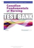 Test Bank for Canadian Fundamentals of Nursing, 6th Edition| Test Bank for Canadian Fundamentals of Nursing 6th Edition by Potter > all chapters 1-48 (questions & answers)( A+   GRADED 100% VERIFIED)
