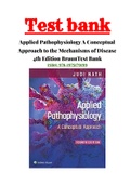 Applied Pathophysiology A Conceptual Approach to the Mechanisms of Disease 4th Edition Braun Test Bank ISBN&colon; 978-1975179199&vert;ALL  Chapter&lpar;1- 18&rpar; &vert;Complete Guide A&plus;