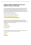 VERIFIED CORRECT  ANSWERS AHA PALS Exam Questions & Answers Fall 2021&sol;2022&period;