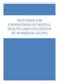 FOUNDATIONS OF MENTAL  HEALTH CARE 6TH EDITION  BY MORRISON-VALFRE