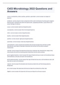C453 Microbiology 2022 Questions and Answers