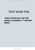 TEST BANK FOR ORAL PATHOLOGY FOR THE DENTAL HYGIENIST 7TH EDITION IBSEN&period;pdf