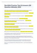ServSafe Practice Test & Answers &lpar;80 Question Mistake&rpar; 2022