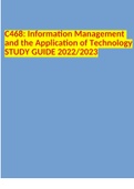 C468&colon; Information Management and the Application of Technology STUDY GUIDE 2022&sol;2023
