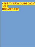 C468 IT STUDY GUIDE 2022&sol; 2023 UPDATED FILE
