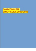 C468 COMPLETE STUDY GUIDE 2022&sol;2023