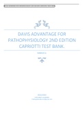 DAVIS ADVANTAGE FOR PATHOPHYSIOLOGY 2ND EDITION CAPRIOTTI TEST BANK.
