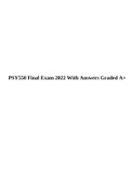 PSY550-Research Methods Final Exam 2022 With Answers Graded A&plus;&period;