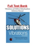 Vibrations 3rd Edition Balakumar Balachandran and Edward B. Magrab Solutions Manual