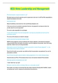 HESI Hints Leadership and Management
