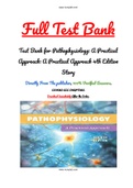 Test Bank for Pathophysiology&colon; A Practical Approach&colon; A Practical Approach 4th Edition Story