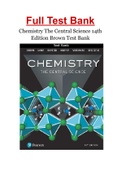 Chemistry The Central Science 14th Edition Brown Test Bank