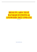 HESI PN ADN TEST BANKQUESTIONS & ANSWERS 2022 UPDATE  