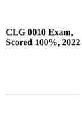 CLG 0010 Exam&comma; Scored 100&percnt;&comma; 2022