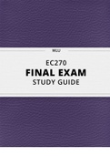 EC270 Final Exam Study Guide- Wilfrid Laurier University