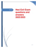 Hesi Exit Exam questions and answers 20222023