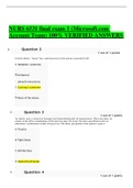  NURS 6531 final exam 1 (Microsoft.com Account Team) 100% VERIFIED ANSWERS 