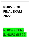 NURS 6630 Week 11 Final Exam 2022