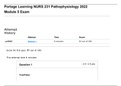Portage Learning NURS 231 Pathophysiology 2022 Module 5 Exam Q4 UPDATE