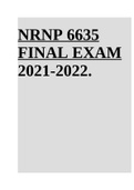 NRNP 6635  FINAL EXAM 2021-2022&period;