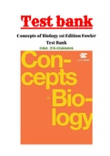 Concepts of Biology 1st Edition Fowler Test Bank ISBN:978-1938168116 |Complete Test Bank Guide A+|100% Correct Answers.