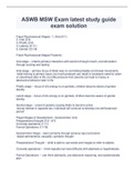 ASWB MSW Exam latest study guide exam solution