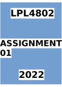EXAMINATION AND ASSIGNMENT PACKAGE FOR LPL4804, LPL4810 AND 4802