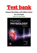 Human Physiology 16th Edition Stuart Fox Test Bank ISBN:978-1260720464 |100% Correct Answers.
