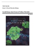 Test Bank - Karp's Cell and Molecular Biology, 9th Edition (Karp, 2020) Chapter 1-18 | All Chapters