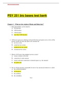 Test Bank for An Introduction to Brain and Behavior 6th Edition Bryan Kolb&comma; &lpar;PSY 251&rpar;