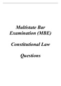 MBE Questions & Answers - Constitutional Law