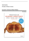 Test Bank - Principles of Human Anatomy&comma; Tortora&comma; 15th Edition &lpar;Tortora&comma; 2020&rpar; Chapter 1-27 &vert; All Chapters