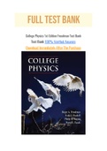 College Physics 1st Edition Freedman Test Bank with Question and Answers, From Chapter 1 to 28