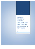 MEDICAL SURGICAL NURSING CONCEPTS AND PRACTICE 3RD EDITION DeWIT TEST BANK
