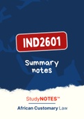 IND2601 - Summary Notes (2022)