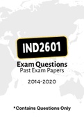 IND2601 - Exam Questions PACK (2014-2020) 