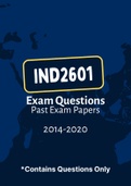 IND2601 - Exam Questions PACK (2014-2020)