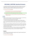 HESI EXAM 1 CAPSTONE&colon; Questions & Answers&colon; Guaranteed A&plus; Score Guide