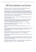 RBT Exam Questions and Answers