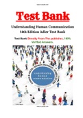 Understanding Human Communication 14th Edition Adler Test Bank