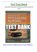 Essentials of Psychiatric Nursing 2nd Edition Boyd Test Bank / Verified Answers From Publisher /  ISBN 9781975139810 