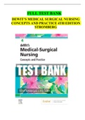 Dewit’s Medical Surgical Nursing Concepts and Practice 4th Edition Stromberg Test Bank / Verified Answers From Publisher 