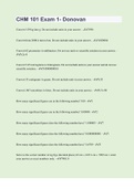 CHM 101 Exam 1- Donovan &vert; 140 Questions with 100&percnt; Correct Answers &vert; Updated & Verified
